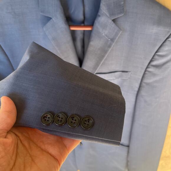 Perry Ellis Portfolio Blazer Wool Blend 36R Slim Fit Sports Jacket 2 Button - Picture 7 of 8